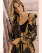 Vira Tie Dye Corduroy Button Up