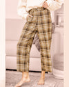 Plaid Wide Leg Pants