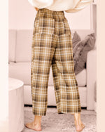 Plaid Wide Leg Pants