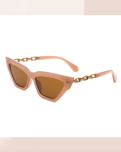 Cat Eye Sunnies with Chain Link Detail