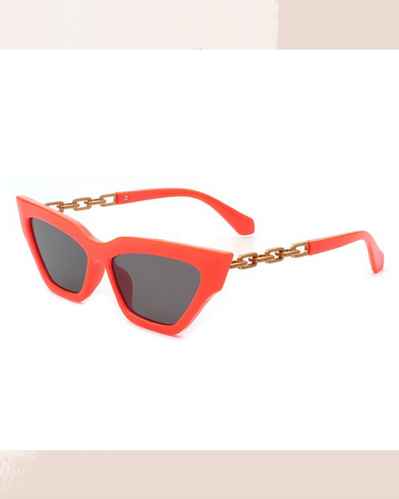 Cat Eye Sunnies with Chain Link Detail