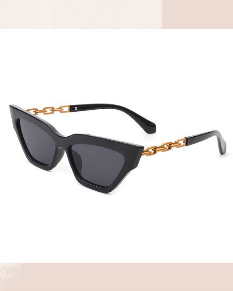 Cat Eye Sunnies with Chain Link Detail
