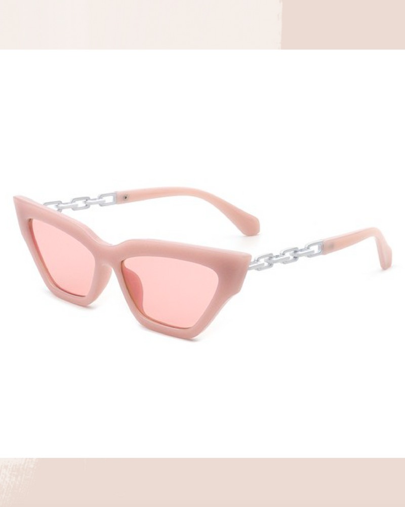 Cat Eye Sunnies with Chain Link Detail