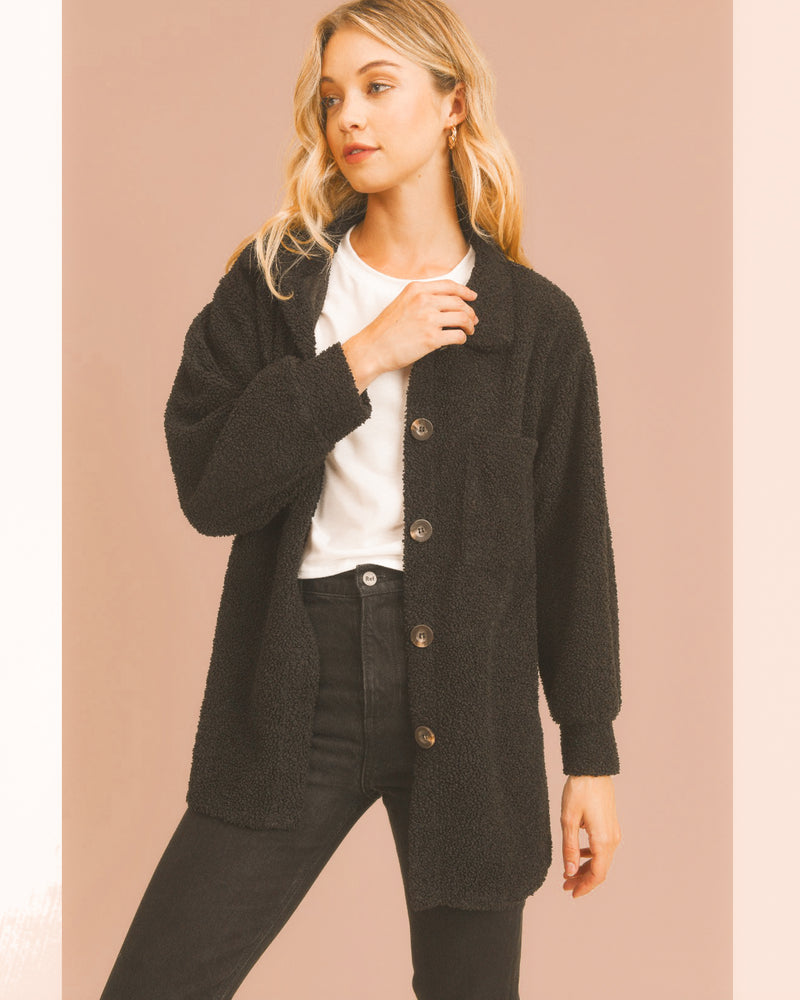 Oversized Teddy Shacket