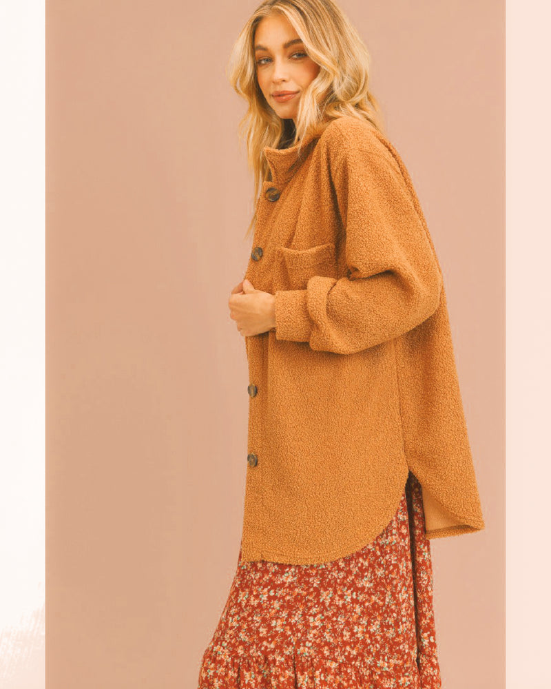 Oversized Teddy Shacket