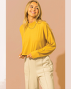 Mock Neck Oversized Crop Long Sleeve