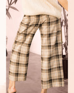 Plaid Wide Leg Pants