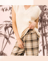 Plaid Wide Leg Pants