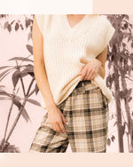 Plaid Wide Leg Pants