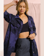 Vira Tie Dye Corduroy Button Up
