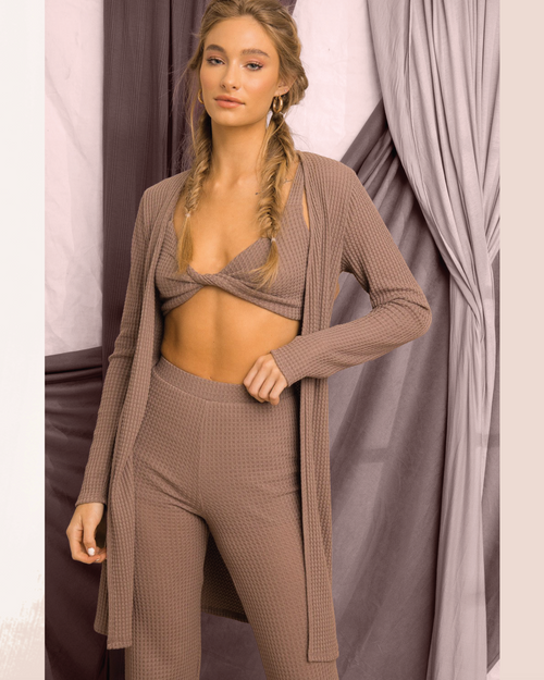 Shakti 3pc-Center Twist Cardigan Set