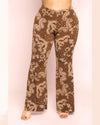 Paisley Flare Leg Pants | Plus Size