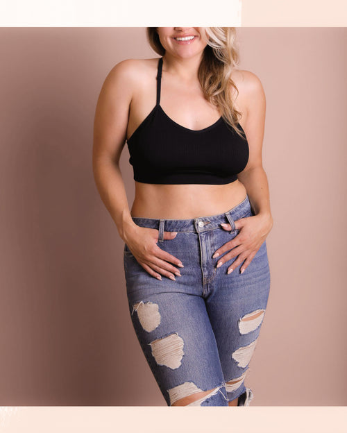 Lotus Love Mesh Racerback Bralette | Plus Size